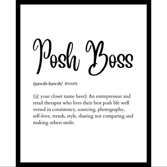 Posh Boss w/ closet name Definition Wall Art Print